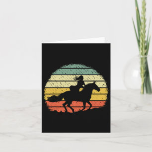 Cowgirl Retro Barrel Racing Paardrijden Rodeo Kaart