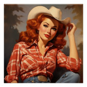 Cowgirl Reverie in stijl: Wild West fluistert Perfect Poster (Voorkant)