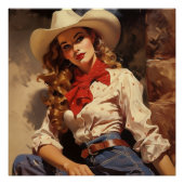 Cowgirl Reverie in stijl: Wild West fluistert Perfect Poster (Voorkant)