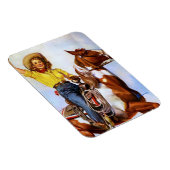 Cowgirl Rider Pin Up Magneet (Rechterzijde)