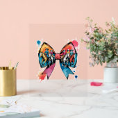 Cowgirl Riding Horse Coquette Bow Acryl Bord (Huwelijk)