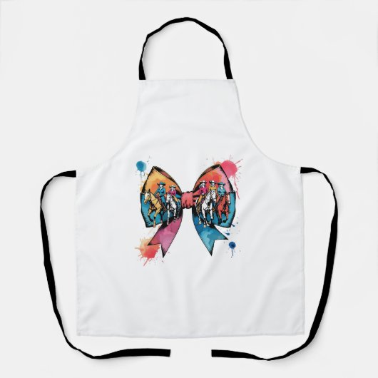 Cowgirl Riding Horse Coquette Bow Schort (Voorkant)