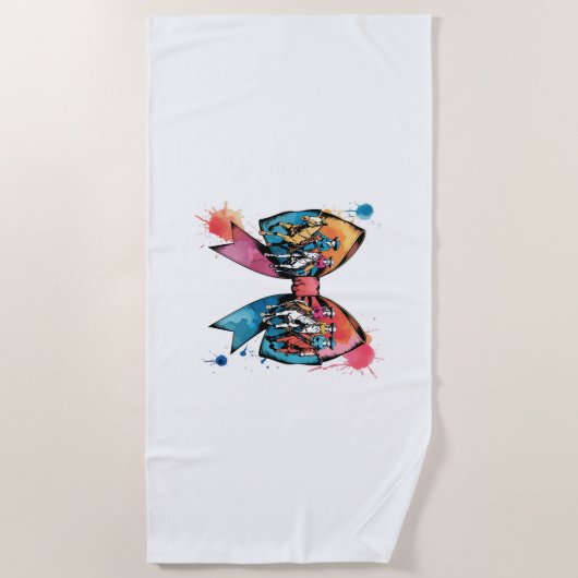 Cowgirl Riding Horse Coquette Bow Strandlaken (Voorkant)