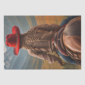 Cowgirl riding into the sunset, Cowboy hat v10 Tissuepapier (Voorkant)