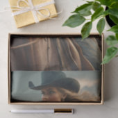 Cowgirl riding into the sunset, Cowboy hat v3 Tissuepapier (Geschenk)