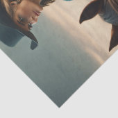 Cowgirl riding into the sunset, Cowboy hat v3 Tissuepapier (Detail)