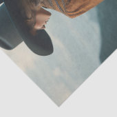 Cowgirl riding into the sunset, Cowboy hat v3 Tissuepapier (Detail)