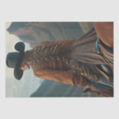 Cowgirl riding into the sunset, Cowboy hat v3 Tissuepapier (Voorkant)