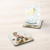 Cowgirl Riding Pin up Drankjes Onderzetter (Rechterzijde)