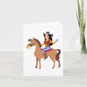 Cowgirl Rijden Een Paard Note Cards Kaart