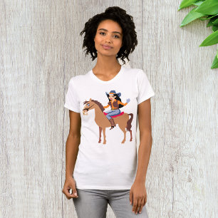 Cowgirl Rijden Een Paard Vrouwen T-shirt