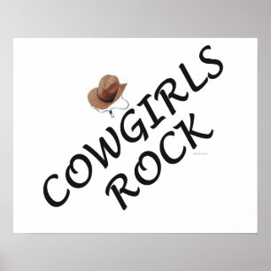 Cowgirl Rock Poster
