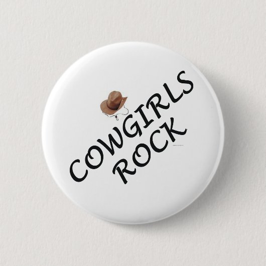 Cowgirl Rock Ronde Button 5,7 Cm (Voorkant)