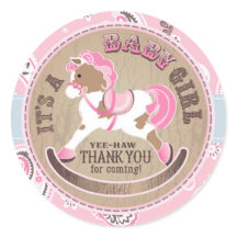 Cowgirl Rocking Horse Western Baby shower
