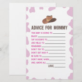 Cowgirl Rodeo advies Baby shower Game Activiteit Briefpapier (Voorkant / Achterkant)