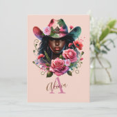 Cowgirl Rodeo Bedankkaart (Staand voorkant)