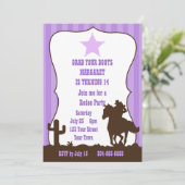 Cowgirl Rodeo Birthday Party Kaart (Staand voorkant)