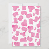 Cowgirl Rodeo Hot Pink Eerste Verjaardag Uitnodigi Kaart (Achterkant)