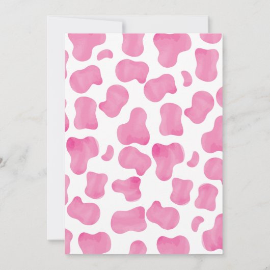 Cowgirl Rodeo Hot Pink Eerste Verjaardag Uitnodigi Kaart (Achterkant)