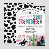 Cowgirl Rodeo Roundup Uitnodiging (Voorkant / Achterkant)