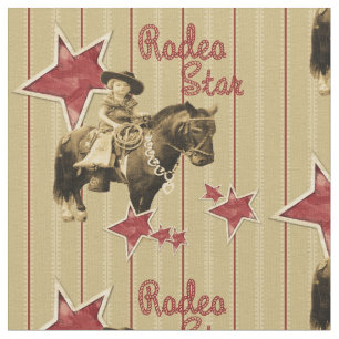  Cowgirl Rodeo Star Western weefsel Stof