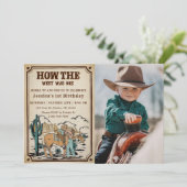 Cowgirl Rodeo Verjaardag Hoe het westen was een fo Kaart (Staand voorkant)