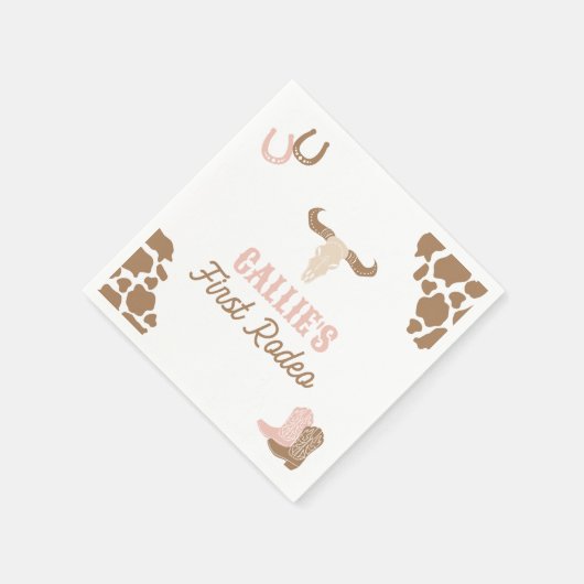 Cowgirl Rodeo Verjaardagsfeest Servet (Hoek)