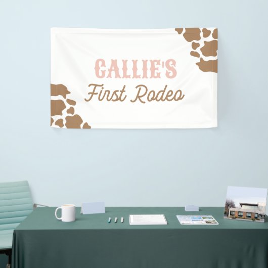 Cowgirl Rodeo Verjaardagsfeest Spandoek (Beurs)
