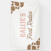 Cowgirl Rodeo Verjaardagsfeest Spandoek (Verticaal)