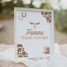 Cowgirl Rodeo Verjaardagsfeestje Favorieten Teken Poster