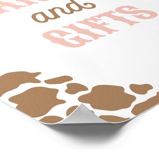 Cowgirl Rodeo Verjaardagsfeestje Kaarten en cadeau Poster (Hoek)