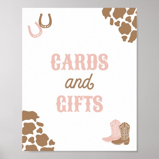 Cowgirl Rodeo Verjaardagsfeestje Kaarten en cadeau Poster (Voorkant)