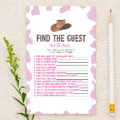 Cowgirl Rodeo Vind het gast Baby shower spel Briefpapier
