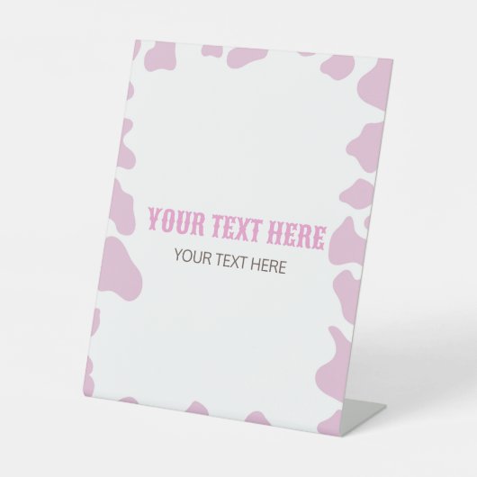 Cowgirl Rodeo Westers Wilde Westen Aangepast Feest Reclamebord Met Voetstuk (Voorkant)