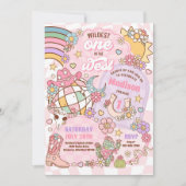 Cowgirl Rodeo Wildest Een in het Westen 1e verjaar Kaart (Voorkant)