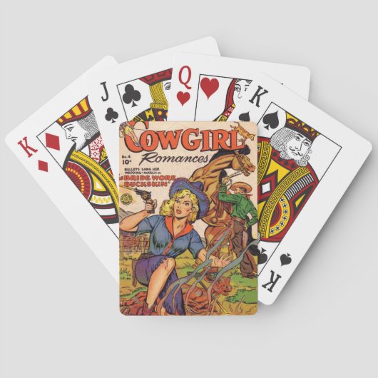 "Cowgirl Romancen" Comic Book-Speekkaarten Pokerkaarten (Achterkant)