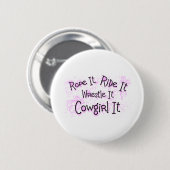 Cowgirl Ronde Button 5,7 Cm (Voorkant /achterkant)