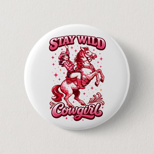 Cowgirl Ronde Button 5,7 Cm (Voorkant)