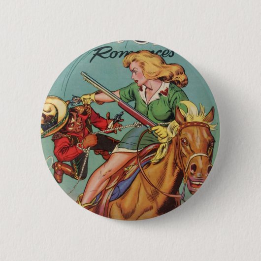 Cowgirl Ronde Button 5,7 Cm (Voorkant)