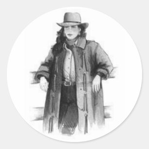 Cowgirl Ronde Sticker