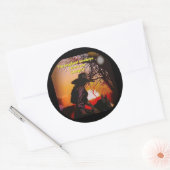 Cowgirl Ronde Sticker (Envelop)