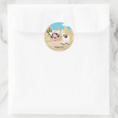 Cowgirl Ronde Sticker (Tas)