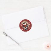 Cowgirl Ronde Sticker (Envelop)