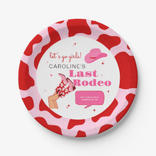 Cowgirl Rood & Roze Laatste Rodeo Bachelorette Fee Papieren Bordje