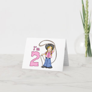 Cowgirl Roper 2e verjaardag Fill-in Uitnodiging
