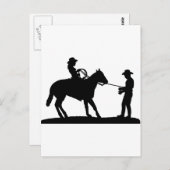 Cowgirl Roping Cowboy Briefkaart (Voorkant / Achterkant)