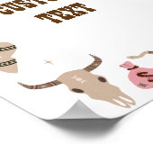 Cowgirl Roze Baby shower Aangepast teken Poster (Hoek)