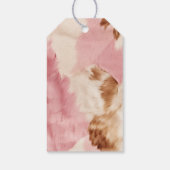 Cowgirl Roze Cream Bruin Koeienhuid Goud Monogram Cadeaulabel (Achterkant)