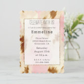 Cowgirl roze crème bruin Koeienhuid Kaart (Staand voorkant)