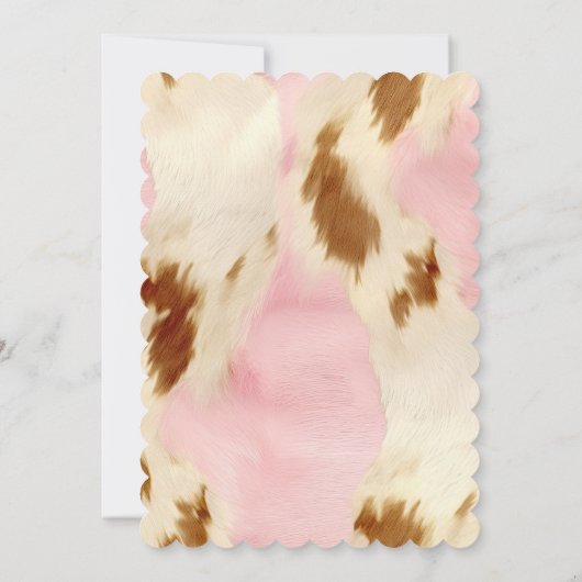 Cowgirl roze crème bruin Koeienhuid Pet laarzen Kaart (Achterkant)